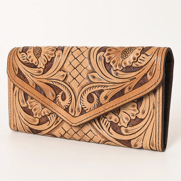 OHLAY WALLET Hand Tooled Genuine Leather women bag western handbag purse